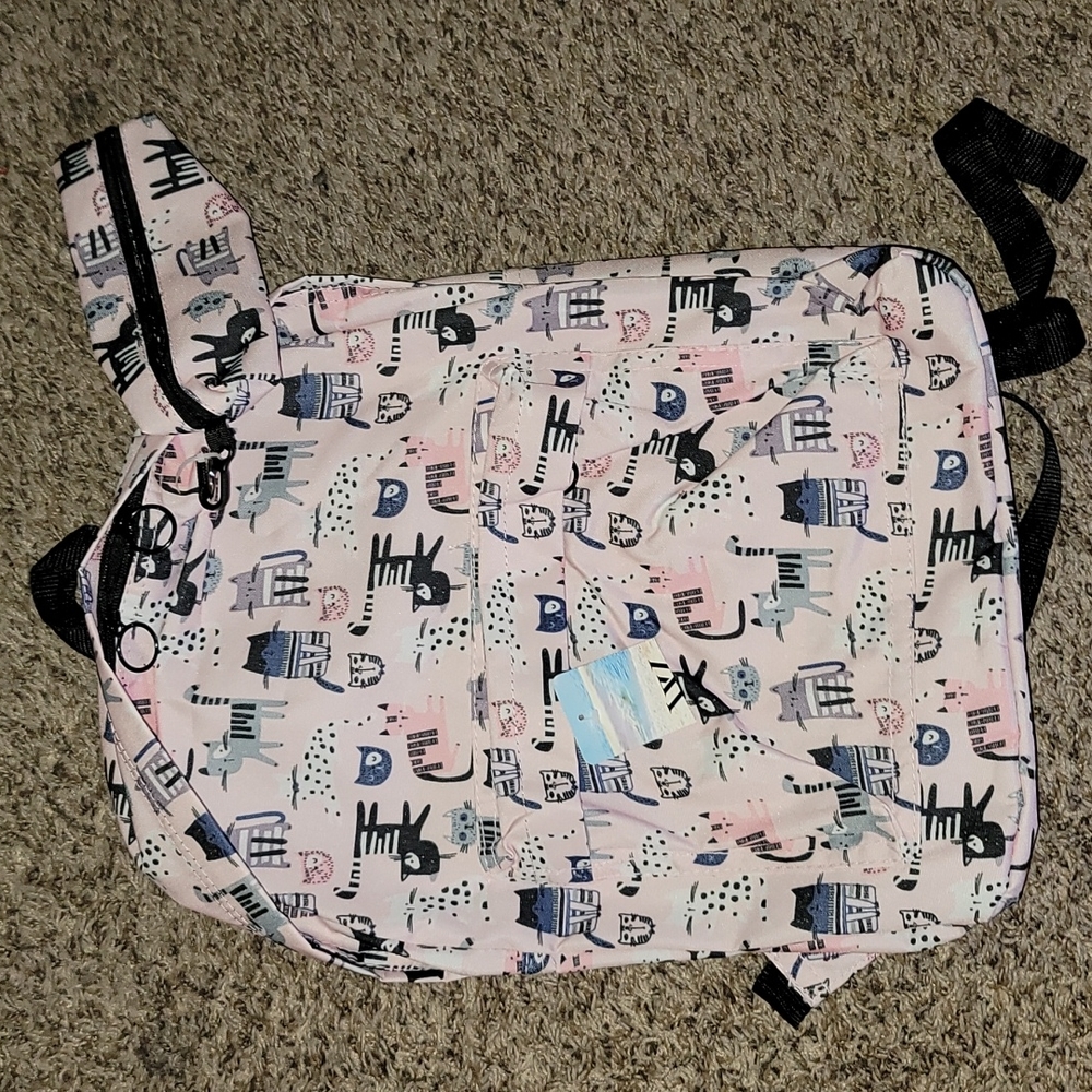 Cat print backpack all over print cats multicolored new